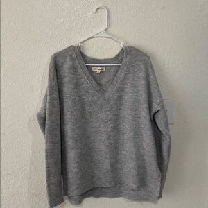 Lucky Brand Heather Gray V-Neck Sweater